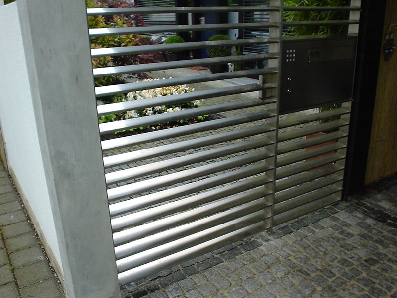 Edelstahl Eingangstor